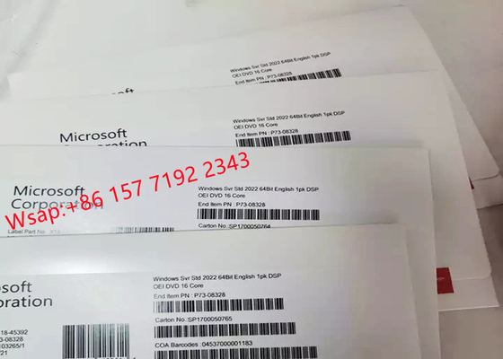 Online Activation Windows 2022 Server Standard License OEM Full Package